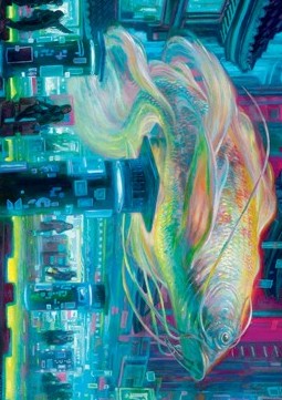 Art Series: Skyswimmer Koi (V.1)⁣ - Kamigawa: Neon Dynasty: Extras⁣ (Tip Card)⁣ [A03]