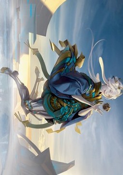 Art Series: Moonfolk Puzzlemaker (V.1)⁣ - Kamigawa: Neon Dynasty: Extras⁣ (Tip Card)⁣ [A06]