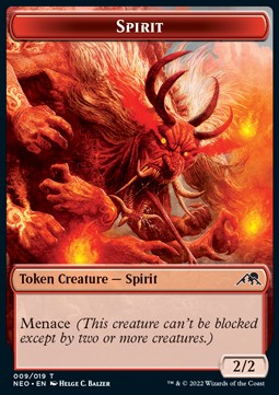 Spirit Token (Red 2/2)⁣ - Kamigawa: Neon Dynasty: Extras⁣ (Token)⁣ [T09]