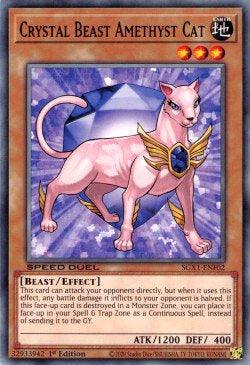 Crystal Beast Amethyst Cat - Speed Duel GX: Duel Academy Box (Common) [SGX1-F02]