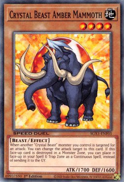 Crystal Beast Amber Mammoth⁣ - Speed Duel GX: Duel Academy Box⁣ (Common)⁣ [F03]