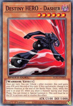 Destiny HERO - Dasher (V.1 - Common)⁣ - Speed Duel GX: Duel Academy Box⁣ (Common)⁣ [B05]