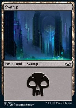 Swamp (V.3)⁣ - Streets of New Capenna⁣ (Land)⁣ [266]
