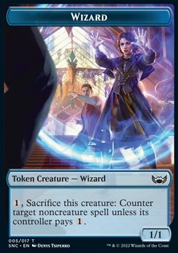 Wizard Token (Blue 1/1 Counter)⁣ - Streets of New Capenna: Extras⁣ (Token)⁣ [T05]