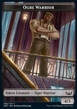 Ogre Warrior Token (Black 4/3)⁣ - Streets of New Capenna: Extras⁣ (Token)⁣ [T06]