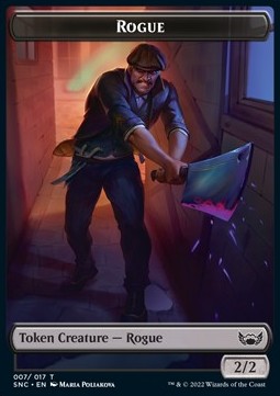 Rogue Token (Black 2/2)⁣ - Streets of New Capenna: Extras⁣ (Token)⁣ [T07]