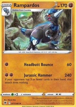 Rampardos⁣ - Astral Radiance⁣ (Holo Rare)⁣ [077]