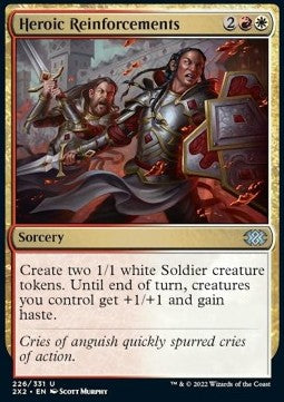 Heroic Reinforcements⁣ - Double Masters 2022⁣ (Uncommon)⁣ [226]
