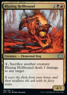 Blazing Hellhound⁣ - Double Masters 2022⁣ (Uncommon)⁣ [183]