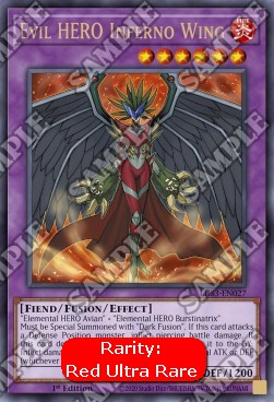 Evil HERO Inferno Wing (V.2 - Ultra Rare)⁣ - Legendary Duelists: Season 3⁣ (Ultra Rare)⁣ [027]