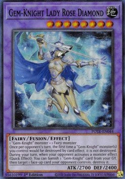 Gem-Knight Lady Rose Diamond⁣ - Power of the Elements⁣ (Super Rare)⁣ [044]