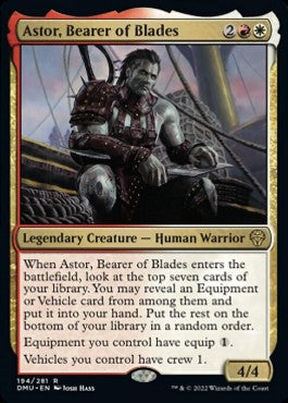 Astor, Bearer of Blades⁣ - Dominaria United⁣ (Rare)⁣ [194]