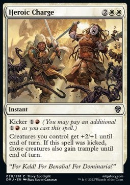 Heroic Charge⁣ - Dominaria United⁣ (Common)⁣ [20]