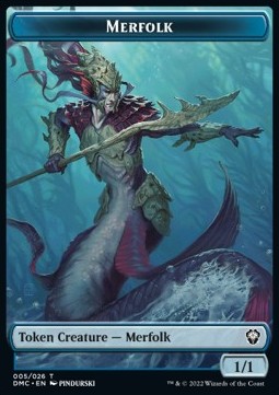 Merfolk Token (Blue 1/1)⁣ - Commander: Dominaria United: Extras⁣ (Token)⁣ [T05]