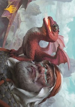 Art Series: Dragon Whelp (V.2)⁣ - Dominaria United: Extras⁣ (Tip Card)⁣ [A29]
