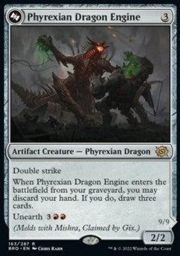 Phyrexian Dragon Engine // Mishra, Lost to Phyrexia⁣ - The Brothers' War⁣ (Rare)⁣ [163]