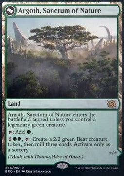 Argoth, Sanctum of Nature // Titania, Gaea Incarnate⁣ - The Brothers' War⁣ (Rare)⁣ [256]
