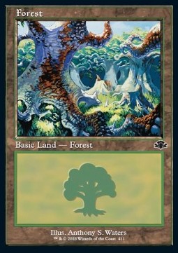 Forest (V.2)⁣ - Dominaria Remastered⁣ (Land)⁣ [411]