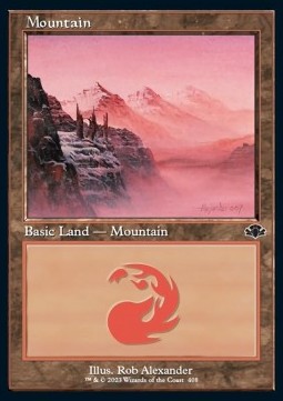 Mountain (V.1)⁣ - Dominaria Remastered⁣ (Land)⁣ [408]