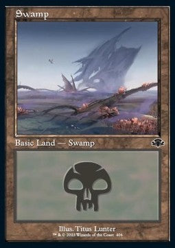 Swamp (V.1)⁣ - Dominaria Remastered⁣ (Land)⁣ [406]