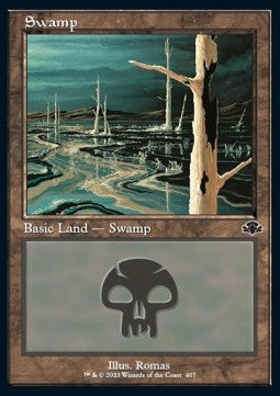 Swamp (V.2)⁣ - Dominaria Remastered⁣ (Land)⁣ [407]