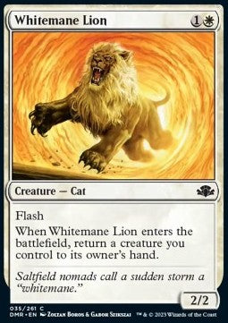 Whitemane Lion⁣ - Dominaria Remastered⁣ (Common)⁣ [35]