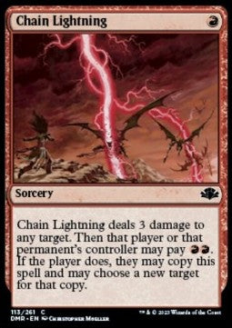 Chain Lightning⁣ - Dominaria Remastered⁣ (Common)⁣ [113]