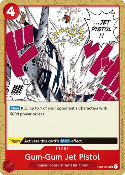 Gum-Gum Jet Pistol (ST01-015) (V.1)⁣ - Starter Deck: Straw Hat Crew⁣ (Common)⁣ [015]