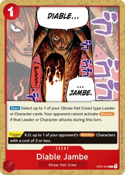 Diable Jambe (ST01-016) (V.1)⁣ - Starter Deck: Straw Hat Crew⁣ (Common)⁣ [016]