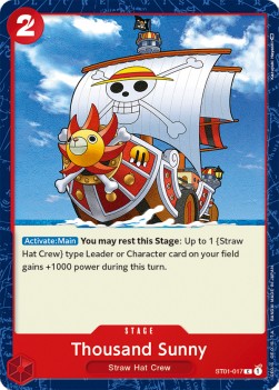 Thousand Sunny (ST01-017) (V.1)⁣ - Starter Deck: Straw Hat Crew⁣ (Common)⁣ [017]