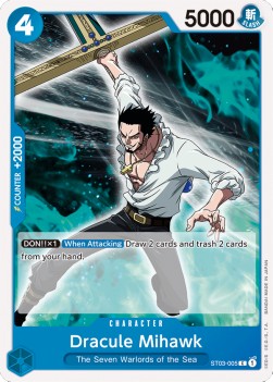 Dracule Mihawk (ST03-005) (V.1)⁣ - Starter Deck: The Seven Warlords of the Sea⁣ (Common)⁣ [005]