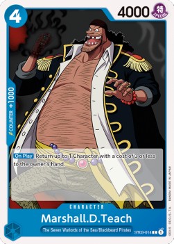 Marshall.D.Teach (ST03-014) (V.1)⁣ - Starter Deck: The Seven Warlords of the Sea⁣ (Common)⁣ [014]