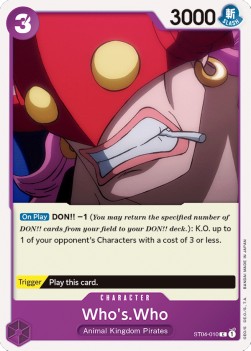 Who's.Who (ST04-010) (V.1)⁣ - Starter Deck: Animal Kingdom Pirates⁣ (Common)⁣ [010]