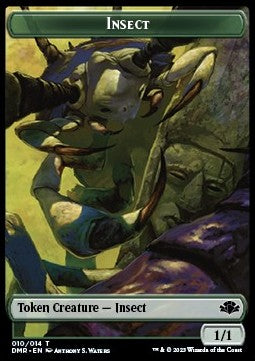 Insect Token (Green 1/1)⁣ - Dominaria Remastered: Extras⁣ (Token)⁣ [T 10]