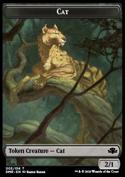 Cat Token (Black 2/1)⁣ - Dominaria Remastered: Extras⁣ (Token)⁣ [T 3]