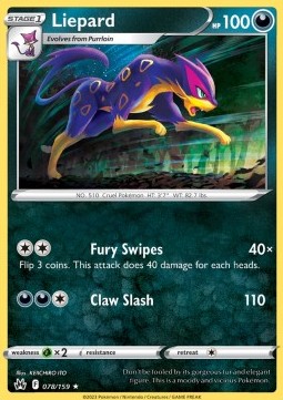 Liepard⁣ - Crown Zenith⁣ (Rare)⁣ [078]