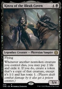Kinzu of the Bleak Coven (V.1)⁣ - Phyrexia: All Will Be One: Extras⁣ (Rare)⁣ [406]