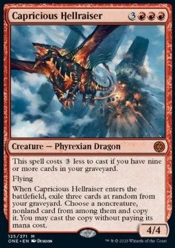 Capricious Hellraiser⁣ - Phyrexia: All Will Be One⁣ (Mythic)⁣ [125]