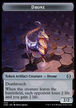 Drone Token (Artifact 2/2)⁣ - Phyrexia: All Will Be One: Extras⁣ (Token)⁣ [T8]