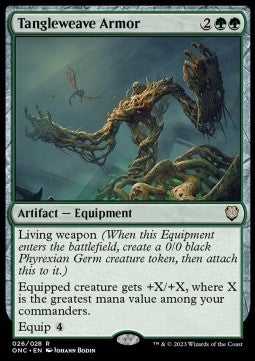 Tangleweave Armor⁣ - Commander: Phyrexia: All Will Be One⁣ (Rare)⁣ [26]