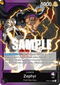 Zephyr (OP02-072) (V.1)⁣ - Paramount War⁣ (Leader)⁣ [072]