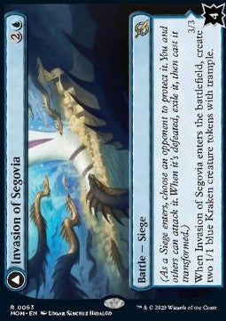 Invasion of Segovia // Caetus, Sea Tyrant of Segovia⁣ - March of the Machine⁣ (Rare)⁣ [63]