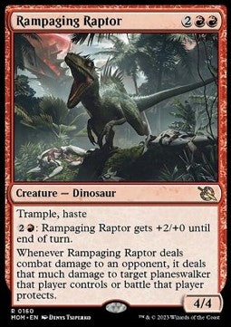 Rampaging Raptor⁣ - March of the Machine⁣ (Rare)⁣ [160]