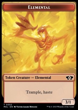 Elemental Token (Red 3/1 Trample, haste)⁣ - Multiverse Legends⁣ (Token)⁣ [T2]