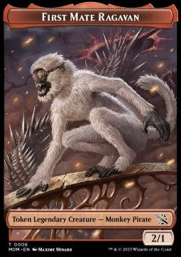 First Mate Ragavan Token (Red 2/1)⁣ - March of the Machine: Extras⁣ (Token)⁣ [T6]