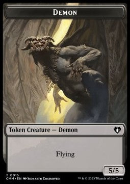 Demon Token (B 5/5) // Treasure Token⁣ - Commander Masters: Extras⁣ (Token)⁣ [T 15/48]