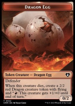 Dragon Egg Token (R 0/2) // Treasure Token⁣ - Commander Masters: Extras⁣ (Token)⁣ [T 22/48]