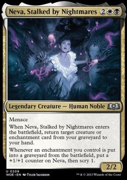 Neva, Stalked by Nightmares⁣ - Wilds of Eldraine⁣ (Uncommon)⁣ [209]
