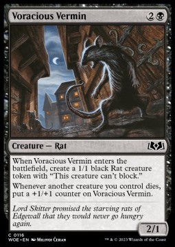 Voracious Vermin⁣ - Wilds of Eldraine⁣ (Common)⁣ [116]