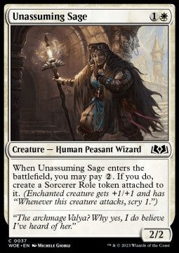 Unassuming Sage⁣ - Wilds of Eldraine⁣ (Common)⁣ [37]